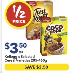 Ritchies Kellogg's selected cereal offer