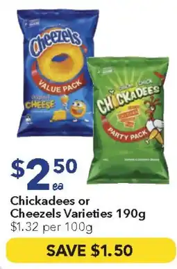 Ritchies Chickadees or cheezels offer
