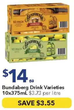 Ritchies Bundaberg drink varieties offer