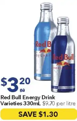 Ritchies Red bull energy drink offer