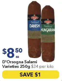 Ritchies D'orsogna salami offer