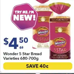 Ritchies Wonder 5 star bread offer