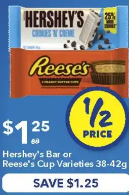 Ritchies Hershey's bar or reese's cup offer