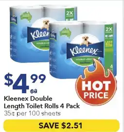 Ritchies Kleenex double length toilet rolls offer