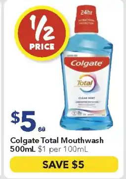 Ritchies Colgate total mouthwash offer