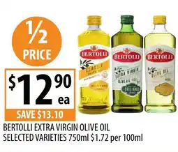 Supabarn Bertolli extra virgin olive oil selected varieties offer