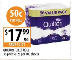 Supabarn Quilton toilet roll 36 pack offer