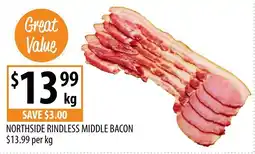 Supabarn Northside rindless middle bacon offer