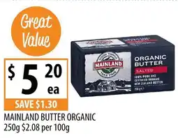 Supabarn Mainland butter organic offer