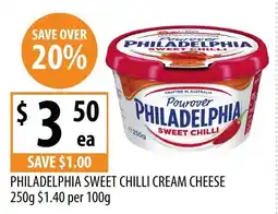 Supabarn Philadelphia sweet chilli cream cheese offer