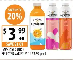 Supabarn Impressed juice selected varieties offer