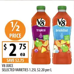 Supabarn V8 juice selected varieties offer