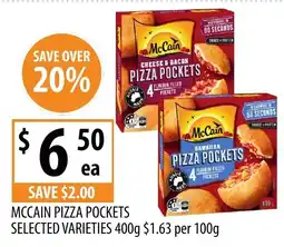Supabarn Mccain pizza pockets selected varieties offer