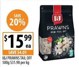 Supabarn I&j prawns tail off offer