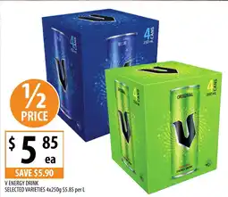 Supabarn V energy drink selected varieties offer