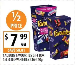 Supabarn Cadbury favourites gift box selected varieties offer