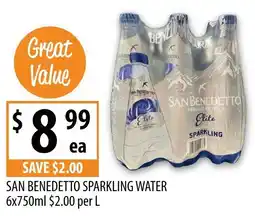 Supabarn San benedetto sparkling water offer