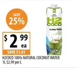 Supabarn H2coco natural coconut water offer