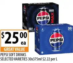 Supabarn Pepsi soft drinks offer