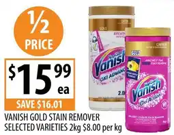 Supabarn Vanish gold stain remover offer