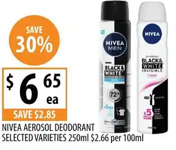 Nivea aerosol deodorant