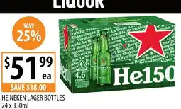 Supabarn Heineken lager bottles offer