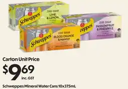 Campbells Wholesale Schweppes mineral water offer