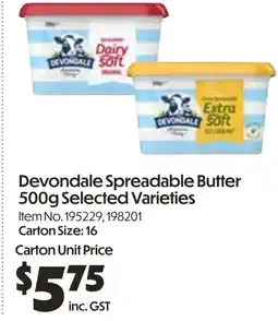 Devondale spreadable butter