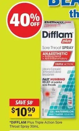 Cincotta Chemist Difflam plus triple action sore offer