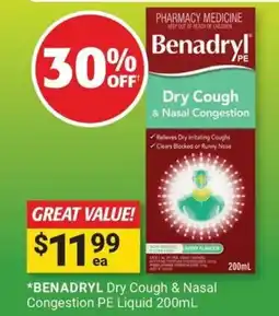 Cincotta Chemist Benadryl dry cough & nasal offer