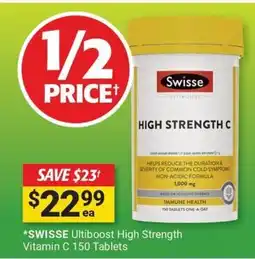 Cincotta Chemist Swisse ultiboost high strength vitamin c 150 tablets offer