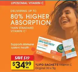 Cincotta Chemist Lipo-sachets vitamin c offer