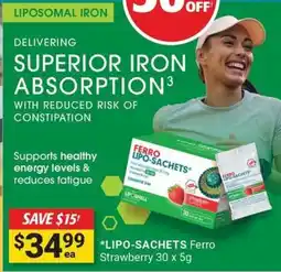 Cincotta Chemist LIPO-SACHETS Ferro offer