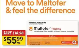 Cincotta Chemist Maltofer tablets offer
