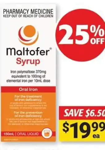 Cincotta Chemist Maltofer syrup offer