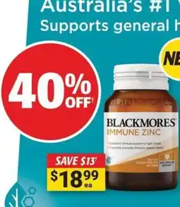 Cincotta Chemist Blackmores immune zinc offer