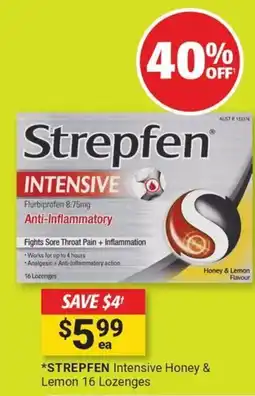 Cincotta Chemist Strepfen intensive honey & lemon offer