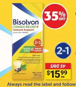Cincotta Chemist Bisolvon cough relief immune support offer