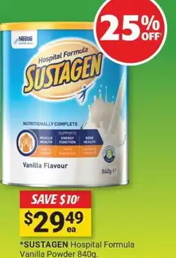 Cincotta Chemist Sustagen hospital formula vanilla powder offer