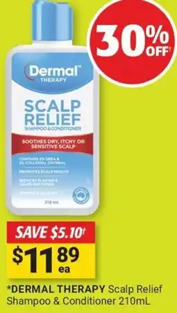 Cincotta Chemist Dermal therapy scalp relief shampoo & conditioner offer