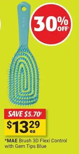 Cincotta Chemist Mae brush 3d flexi control with gem tips blue offer