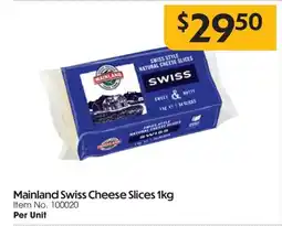 C-Store Distribution Swiss style natural cheese slices offer