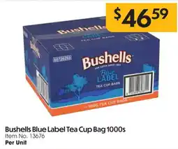 C-Store Distribution Bushells blue label tea cup bag offer