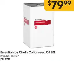 C-Store Distribution Essentials by chef's cottonseed oil offer