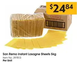 C-Store Distribution San remo instant lasagne sheets offer