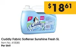 C-Store Distribution Cuddly fabric softener sunshine fresh offer