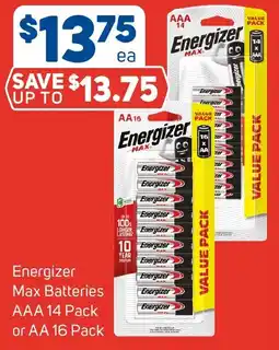 Foodland Energizer max batteries offer