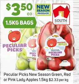 Foodland Peculiar picks new season green, red or pink lady apples offer