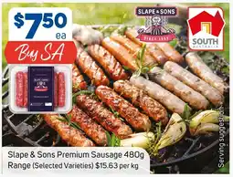 Foodland Slape & sons premium sausage offer