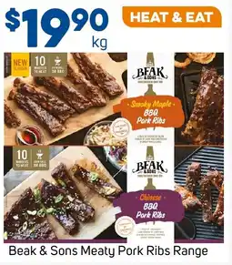 Foodland Beak & sons meaty pork ribs range offer